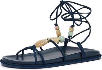 Stuart Weitzman Majorca Wrap Sport Sandals Womens Sandals Deep Sea Blue : 8.5 M, Leather