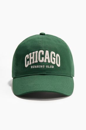 H&M Twillcap mit Motivstickerei - Dunkelgr&uuml;n/Chicago