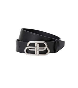 Balenciaga Black Logo Buckle Belt