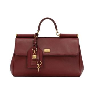 Dolce & Gabbana Mijn Sicili&euml; Handtas - Dames - Handtassen - Rood - ONE Size - Katoen - Tassen