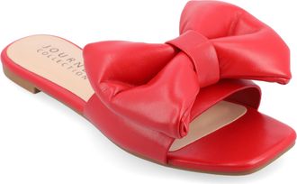 Journee Collection Women & apos;s Fayre Medium and Wide Width Flat Sandals