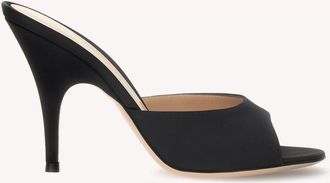Gianvito Rossi Sofia Mule 95 Mules in Black Satin at Nordstrom, Size 37.5