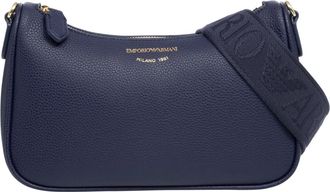 Emporio Armani Stijlvolle Hobo Tas met Verstelbare Band - Dames - Schoudertassen - Blauw - ONE Size - Tassen