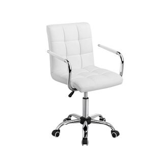 Yaheetech Yaheetech Silla De Oficina Con Ruedas Giratorias Silla De Ordenador Ajustable En Altura Con Asiento Acolchado Giratorio Silla De Escritorio De Polipie