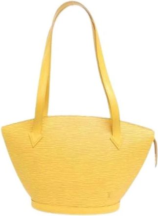 Louis Vuitton Pre-owned Shoulder Bags, female, Yellow, Size: ONE SIZE Pre-owned Vintage Leather Shoulder Bag