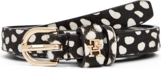 Tommy Hilfiger Lederg&uuml;rtel TOMMY HILFIGER ESSENTIAL EFFORTLESS, Herren, Gr. 100, deer print, Rindsleder, G&uuml;rtel Lederg&uuml;rtel, mit Hirsch-Print