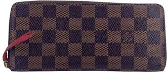 Louis Vuitton Brown Cotton Clemence Wallet (Authentic Pre-Loved)