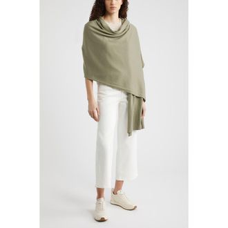 Nordstrom Transitional Knit Travel Wrap in Olive Green at Nordstrom