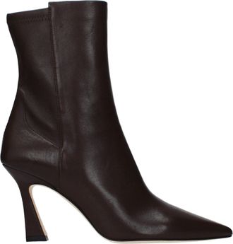 Stuart Weitzman Bruine Leren Enkellaarsjes