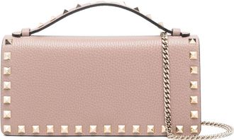 Valentino Garavani Rockstud Leather Wallet On Chain-Donna
