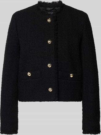 Max Mara Slim Fit Kurzblazer aus Schurwoll-Mix Modell AGAMI in Black, Gr&ouml;&szlig;e 34