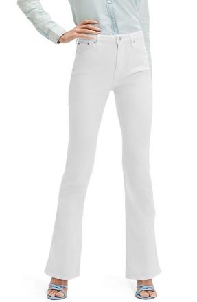 Guess Sexy Flare High Waist Jeans in Pure White at Nordstrom, Size 25 X 32