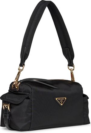 Prada Womens Shoulder Bag Explore Black Recycled Polyamide Handbags Hand
