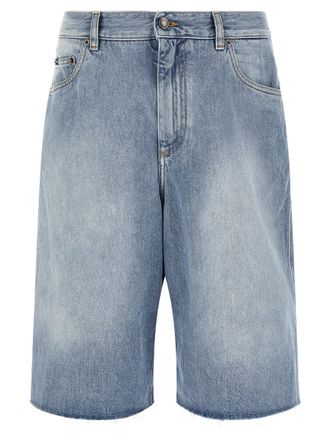 Dolce & Gabbana Blue Cotton Bermuda Mens Shorts