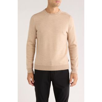 BOSS Onore Virgin Wool Sweater in Medium Beige at Nordstrom Rack, Size Large