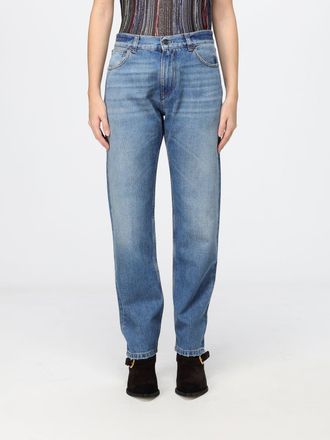 Missoni Jeans straight fit a vita media in denim di cotone blu