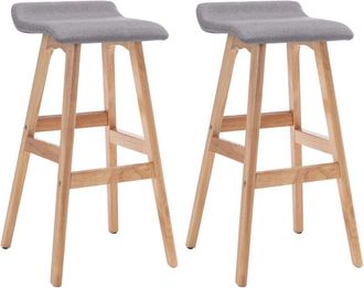 vidaXL Vidaxl - Taburetes de cocina 2 unidades tela gris claro
