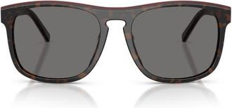 Ferrari 57mm Polarized Square Sunglasses in Havana/red/havana /Polar at Nordstrom