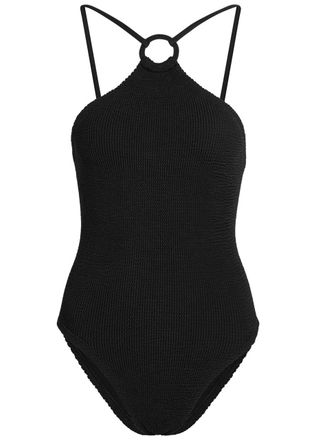 Hunza G Jasmine Hoop Detail Crinkle Swimsuit - Black - One Size