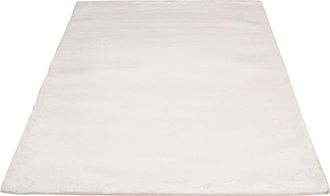 Carpet City Hochflor-Teppich »TOPIA 400« rechteckig 21 mm Höhe Kunstfell-Teppich mit Kaninchenfell-Optik, Haptik, Schlafzimmer