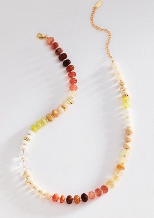 Anthropologie Rainbow Stone Necklace