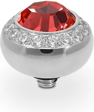Qudo Womens Tondo Deluxe 10Mm Jewelry Topper In Papparadscha / Silver