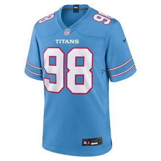 Nike Jeffery Simmons Tennessee Titans Nike Mens NFL Game Jersey in Blue | 67NM0IUT9VF-4QK