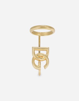 Dolce & Gabbana Long Dg Logo Ring - Woman Bijoux Gold Metal 46