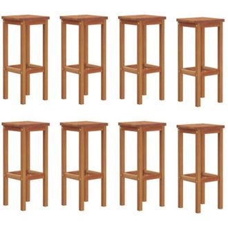 vidaXL Bar Stools 8 pcs Solid Wood Acacia vidaXL