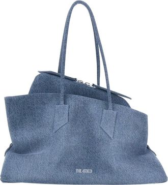 The Attico Tassen, Dames, Blauw, ONE Size, Leer, La Passeggiata Medium Top Handle