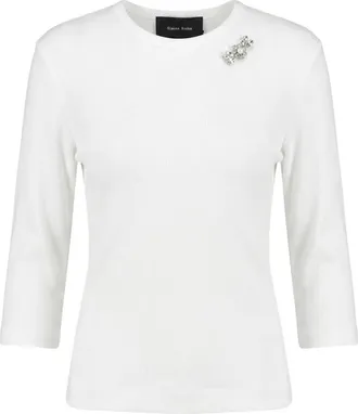 Simone Rocha Dames, Tops, Wit, Maat: L Katoen