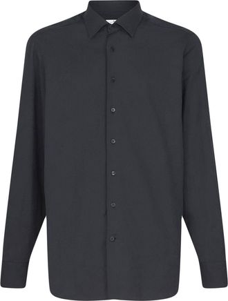 Etro long-sleeved cotton shirt - men - Cotton - 41 - Black