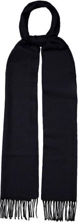 Eton Herringbone Merino Wool Scarf in Navy Blue at Nordstrom