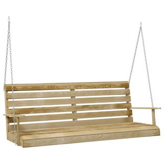 vidaXL Banco Columpio Madera De Pino Impregnada 155x65x60 Cm Vidaxl
