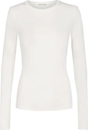 Sofie Schnoor Witte Strakke Blouse met Lange Mouwen - Dames - Longsleeves - Wit - S - Spandex - Tops
