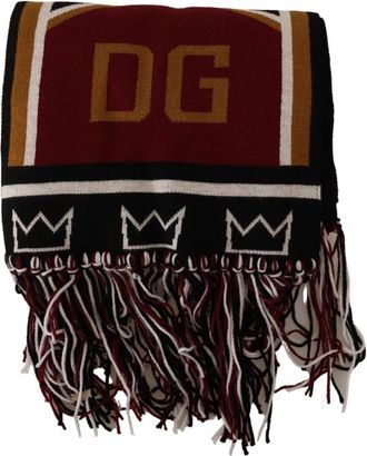 Dolce & Gabbana DG King Shawl Wrap Scarf - Dames - Wintersjaals - Veelkleurig - ONE Size - Wol - Accessoires