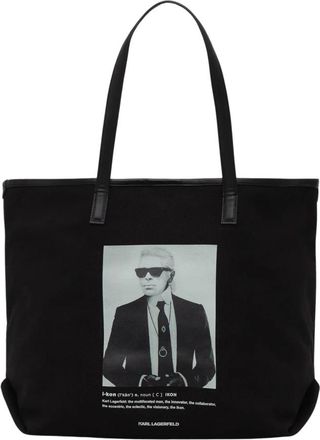 Karl Lagerfeld Grote Shopper - Dames - Shoppers - Zwart - ONE Size - Katoen - Tassen