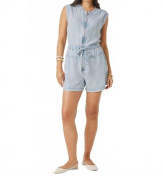 Splendid Rosalie Romper In Bleached Indigo