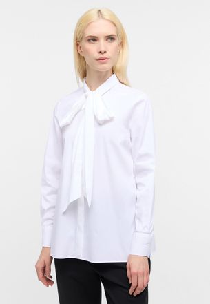 Eterna Longbluse ETERNA LOOSE FIT, Damen, Gr. 40, wei&szlig;, 79% Baumwolle, 3% Elasthan, 18% Polyamid, Blusen Longbluse, EASY IRON (b&uuml;gelleicht)