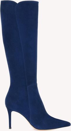 Gianvito Rossi Levy Boot in Navy Suede Leather at Nordstrom, Size 36.5