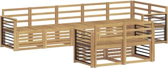 vidaXL Conjunto De Sof&aacute;s De Exterior 8 Uds. Blanco Vidaxl