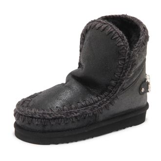 Mou Winter Boots, female, Black, Size: 11 US Eskimo 18 Rhinestones Logo