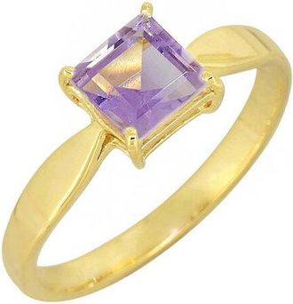 Tiramisu 14K Plated 0.75 Ct. Tw. Amethyst Ring