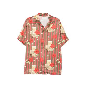 Dr&ocirc;le de Monsieur Hibiscus Club Striped Shirt