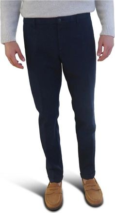 AT.P. CO Slim-fit broek - Heren - Slim Fit Broeken - Blauw - L - Katoen - Broeken
