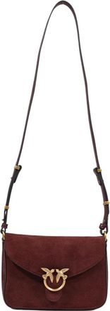 Pinko Love Satchel Mini - Dames - Schoudertassen - Bruin - ONE Size - Katoen - Tassen