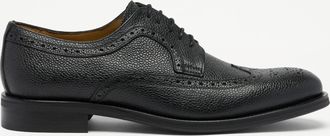 Russell & Bromley BARTON Mens Black Leather Textured Brogue Shoe