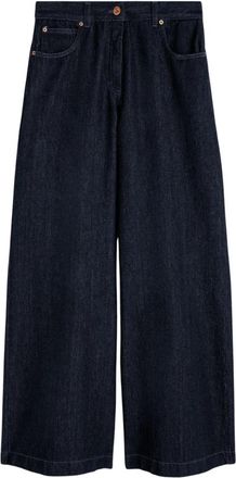 Aspesi Palazzo jeans met wijde pijpen en vijf zakken - Dames - Loose Fit Jeans - Blauw - W25 - Denim - Jeans