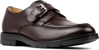 Donald J Pliner Calan Monk Strap Shoe in Dark Brown at Nordstrom, Size 10.5