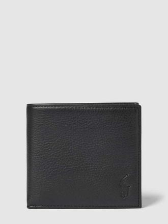 Polo Ralph Lauren Portemonnaie aus Rindsleder mit Label-Prägung in Black, Größe 1